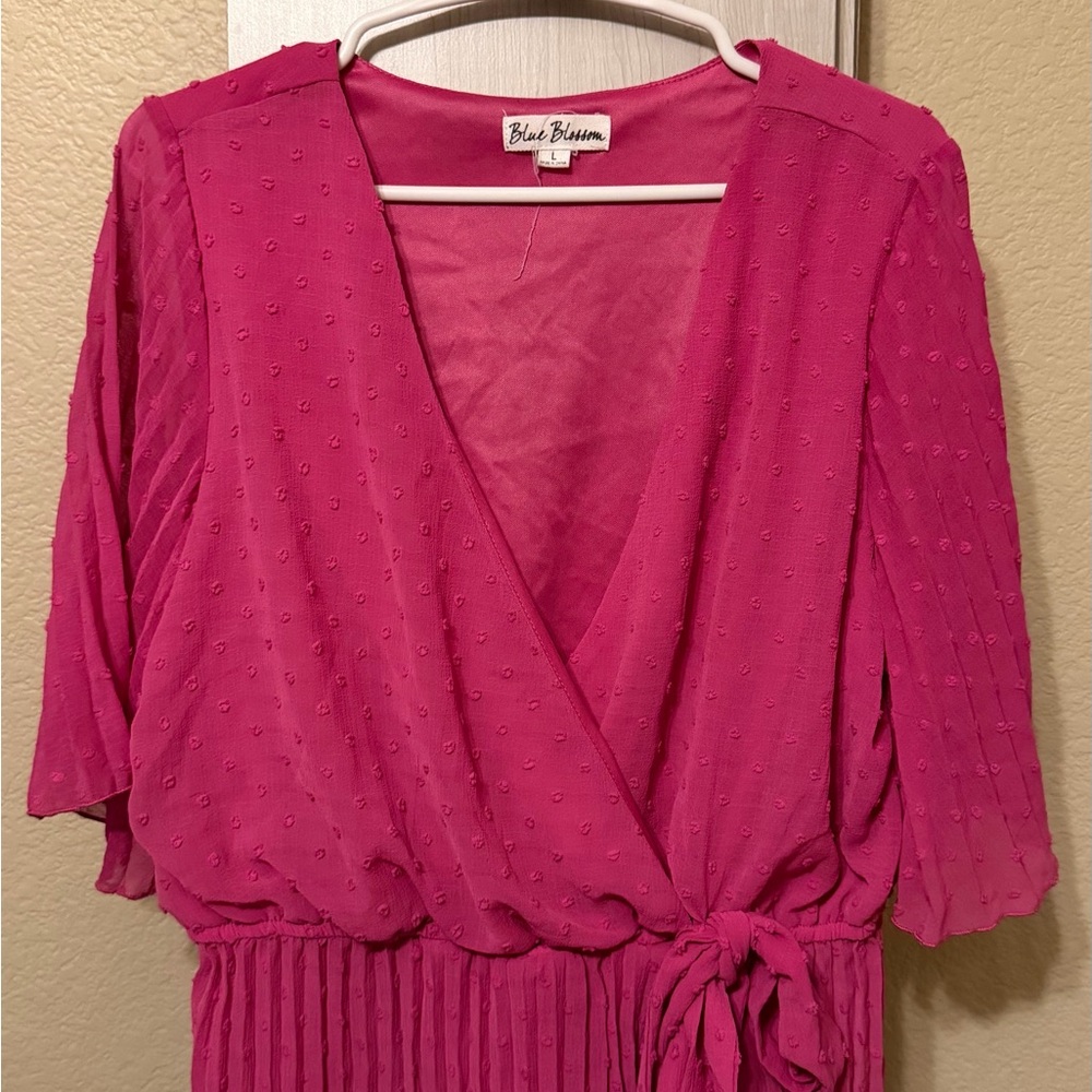 Pink Wrap Blouse